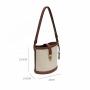 Custom Manufacturer High Quality Pu Leather Casual Womens Bucket Bags Ladies Fashion Canvas Vegan Luxury Womens Shoulder Bags