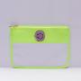 Personalized Chenille Patch Clear Plastic Makeup Bag Pvc Flat Nylon Pouch Transparent Cosmetic Bag Women Girl Clear Toiletry Bag