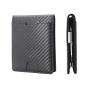 Minimalist slim rfid blocking card wallet front pocket pu leather money clip men wallet