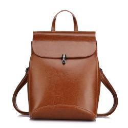 Realer Fashion school bag luxury girls bags large vintage travel derma shoulder bag genuine leather women backpacks
