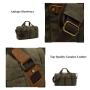 heavy duty Large Canvas weekender duffle bag with Shoe Compartment Gym Travel Genuine leather sports fitness bag storage bag men