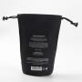 Round Bottom Organic Canvas Drawstring Bag Black Canvas Candle Packaging Pouch