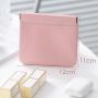 KBW778  Simple PU Leather Coin Purse Fashion Popper Self-closing Portable Digital Storage Bag Carry-on Mini Lipstick Makeup Bag
