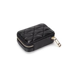 2024 Custom Embroidery Leather Coin Purse Wallet For Women Mirror Lipstick Bag