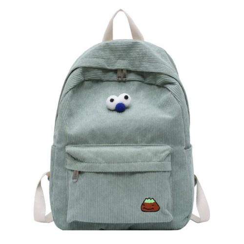 College Style Striped Velvet Art Student Backpack Korean Version New Casual Design Portable with Single Handle Wholesale