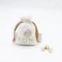 Custom Drawstring Cotton Linen Jewelry Cosmetic Gift Packaging Pouch Luxury Small Muslin Cotton Gift Bag