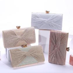 Latest Ladies Top Handle Wrinkled Pleated Bridal Clutch Purse Evening party Bags Dress Dinner Bag sac tendance 2024