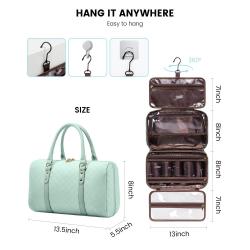 LOVEVOOK Custom Carry on Beauty Makeup Organizer Hanging Bathroom Case Expandable Cosmetic Bag Travel Toiletries Pouch Bag Women