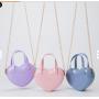 2022 New Trend Less Jelly Portable Diagonal Bag One Shoulder Chain Love Cute Girl Bag PVC Waterproof Wear-resistant Cheap Whole
