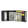 ZHF012 Men's Fashion Wallet RFID Cross Pattern Card Bag PU Card Clip Korean Creative Elastic Band US Dollar Clip Wholesale