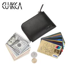 CUIKCA coin purse for man and women leather card holders women fashion leather wallet