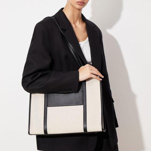 2024 Warehouse Customized Luxury Women Handbag With Leather And Canvas With  Fashion Women Large Capacity Handbag