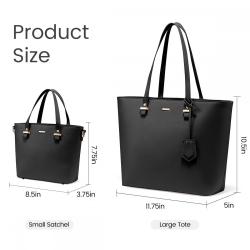 LOVEVOOK 2023 Stylish 2pcs PU Leather Fashion Hand bag Ladies Shoulder Bags Shopping Parties Tote Satchel handbag setsfor Women