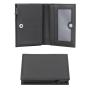 New Custom Men Leather  Metal Credit Card Holder With Zipper Pocket Aluminum Pop Up Wallets RFID Blocking