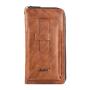ZWY013 New Fashion Men Long Clutch Wallet Multi-card Convenient Vintage PU Money Clip Daily Zipper Soft Leather Card Case
