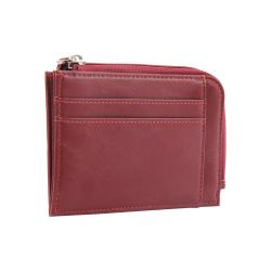 Custom Leather Zipper Wallet With Card Holders Genuine Leather Small Zipper Coin Purse