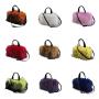 Winter women's plush tote handbag imitation raccoon fur European and American crossbody handbag fur bags