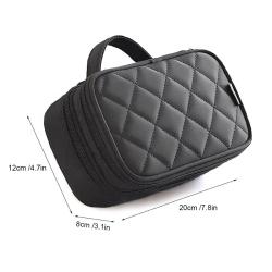 Two-layer design Pouch Zip multicapacity Frosted Zipper Pouch Plastic Makeup Pouch Toiletry Beauty Wash Kit Bags