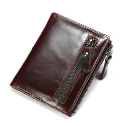 XL298 Accept Customized Logo Genuine Leather Soft Comfortable Triple Folding Billfold Best Selling Men's Short Leather Wallet