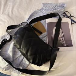 2024 Practical Soft PU Shoulder Bag with Double Strap Simple and Convenient Double Shoulder Strap Messenger Bag