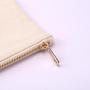 Custom Hot Stamping Natural Canvas Makeup Zipper Bag Organic Promotion Cotton Canvas Cosmetic Pouch