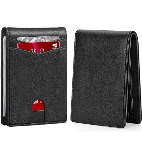 Custom money clip mens leather carbon fiber money clip wallet for men