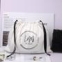 Custom Logo Printing Promotion Brush Canvas Dust Bag For Handbag Drawstring Cotton Canvas Gift Shoe Packing Pouch