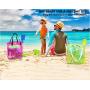 Wholesale 2024 Travel Colorful Mesh Beach Tote Bag Extra Large Mesh Shopping Bag With Drawstring