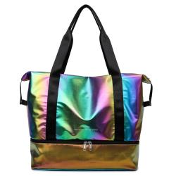 ZR660 Luggage Bag Printed Logo Sport Travel Outdoor Bag Sneaker Dry Wet Separation Waterproof Duffle Storage Bag Fitness Handbag