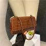 Stone Pattern Candy Color Fashion Handheld One Shoulder Crossbody Bag