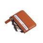 Genuine Leather Credit Card Holder Zipper Wallet RFID Slim Card Holder Wallet