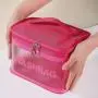 Summer new transparent PVC large capacity waterproof cosmetic bag portable female travel toiletry bag storage bag handbag