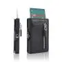 Wholesale metal wallet credit card holder leather aluminium id card holder pop wallet holder