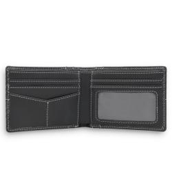PU Carbon Fiber Wallet Wholesale Men's Bifold RFID Blocking PU Leather Wallet