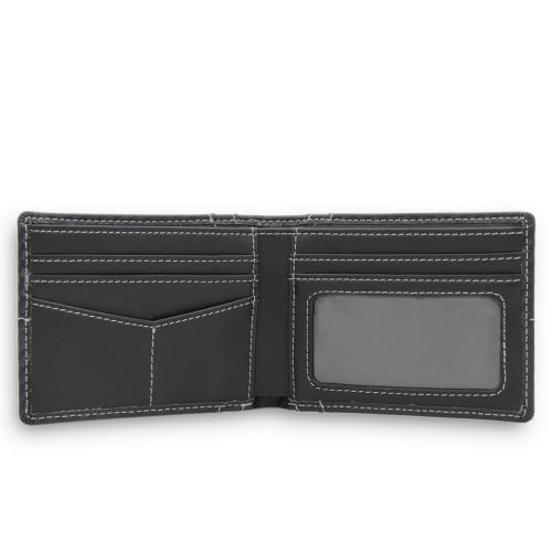 PU Carbon Fiber Wallet Wholesale Men's Bifold RFID Blocking PU Leather Wallet