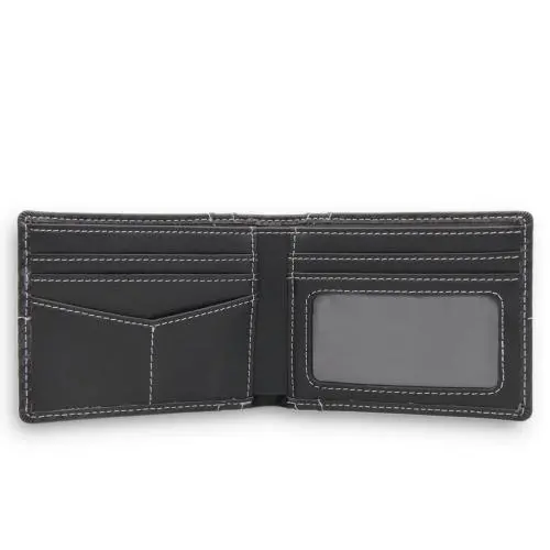 PU Carbon Fiber Wallet Wholesale Men's Bifold RFID Blocking PU Leather Wallet