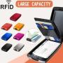 HR520 Hot Selling RFID Aluminum Wallet Card Box Portable Handheld Bank Card Holders Fashion Wallet Anti-theft Business Card Case