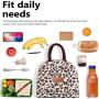 Customization Logo Lunch Tote Bag Leopard Insulated Lunch Box Adult Reusable Lunch Bag for Women Men