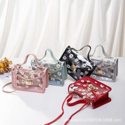 Transparent pvc women bag ladieshandbags small shoulder crossbody bag for women female fashion daisy mobile phone bag
