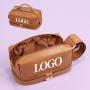 high quality luxury double layer casual travel waterproof toiletry cosmetic bags make up case for ladies zip pouch