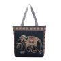 Best factory ethnic style student shopping bag Recycled women embroidered logo shoulder canvas tote bag