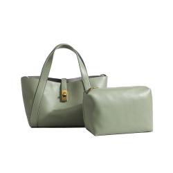 2024 Wholesale Vegan Leather Tote Hand Bag For Women Luxury With Small Clutch