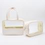Personalised Clear PVC and Nylon Wash Bag Cosmetic Large Travel Waterproof Makeup Tote Bag Toiletry Storage Organizer Bag