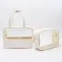 Personalised Clear PVC and Nylon Wash Bag Cosmetic Large Travel Waterproof Makeup Tote Bag Toiletry Storage Organizer Bag