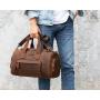 Custom travel bag crazy horse genuine leather handbags for men vintage business trip big totes hand bag with high quality