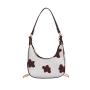 Korean Ins Mini Printing Lady's Bag Niche Style Summer New Style Fashion Single Shoulder Underarm Bag Contrast Color Bucket Bag