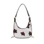 Korean Ins Mini Printing Lady's Bag Niche Style Summer New Style Fashion Single Shoulder Underarm Bag Contrast Color Bucket Bag