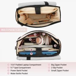 LOVEVOOK wholesale new design hot selling own design portable durable school bag 15.6 inch women laptop backpacks