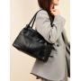 Large capacity single shoulder crossbody commuting tote bag pu leather handbag brown crossbody bags for woman