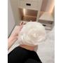 popular purses ladies imitated silk pearl handle big white flower evening bags clutches for bridal wedding sac tendance 2024